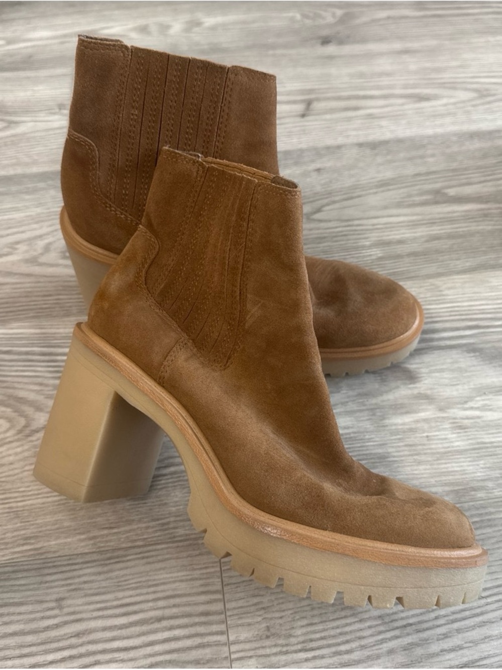 Dolce Vita Caster H2O Boots in Camel Suede